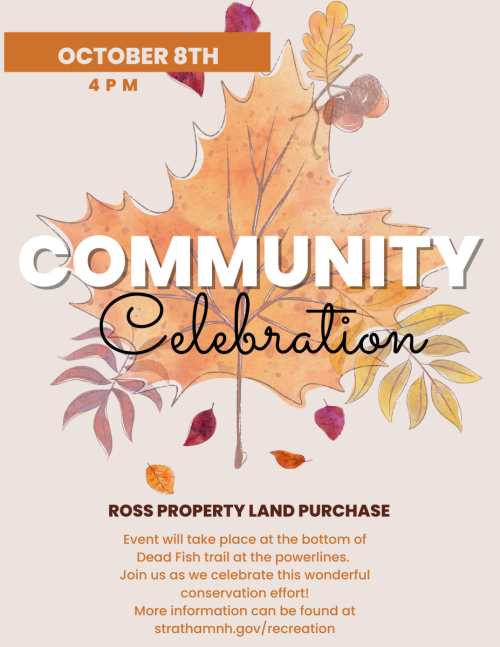 Community Celebration Ross Property Land Purchase. 